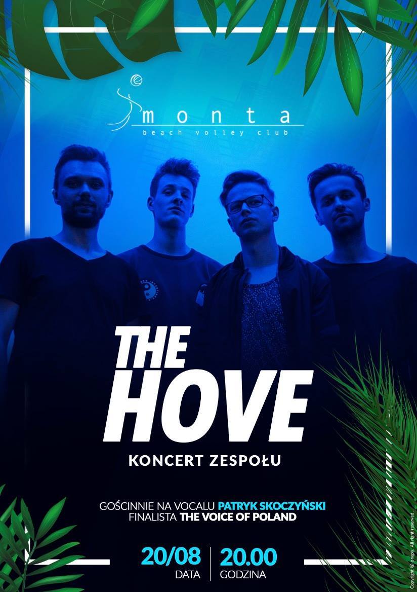 Koncert zespołu The Hove w Monta Beach Volley Club już 20 sierpnia!